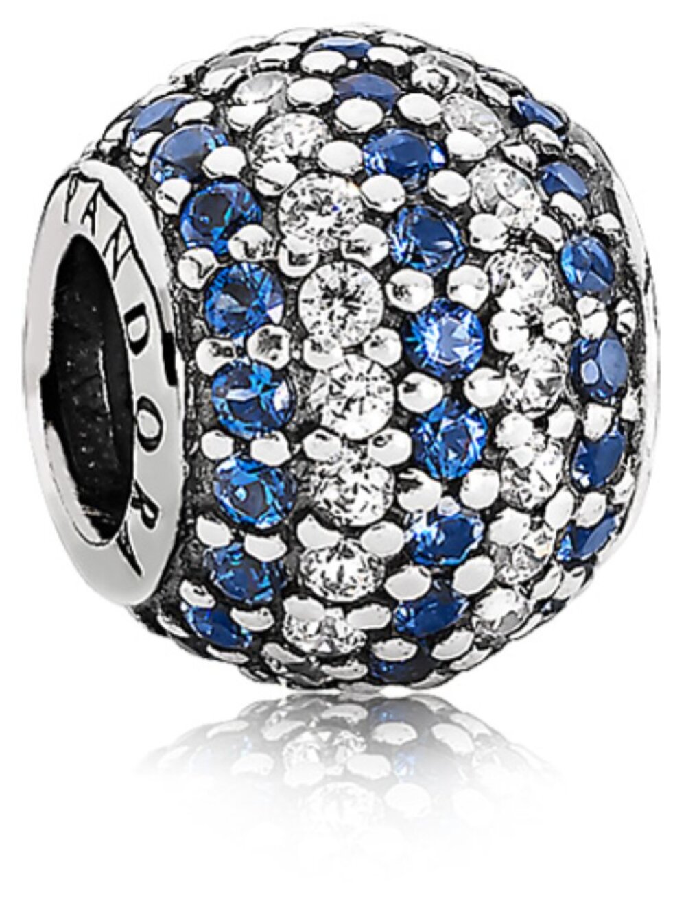 PANDORA Blue Nautical Pave Lights Charm Authentic Silver Nano Crystal Sparkling